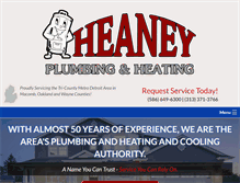 Tablet Screenshot of heaneyplumbing.com